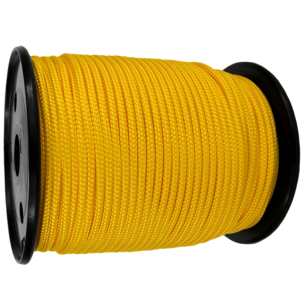 6mm Yellow Braided Polypropylene Multicord